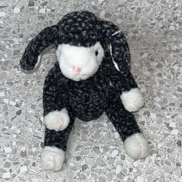 TY 1993 Attic Treasures LILLY THE LAMB With Red Velour Outfit Plush Stuffed Toy - Picture 11 of 15